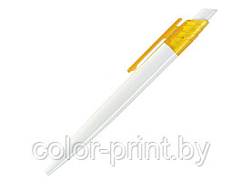 Ручка шариковая, пластик, белый/желтый Dream