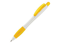 Ручка шариковая, пластик, белый/желтый Aston