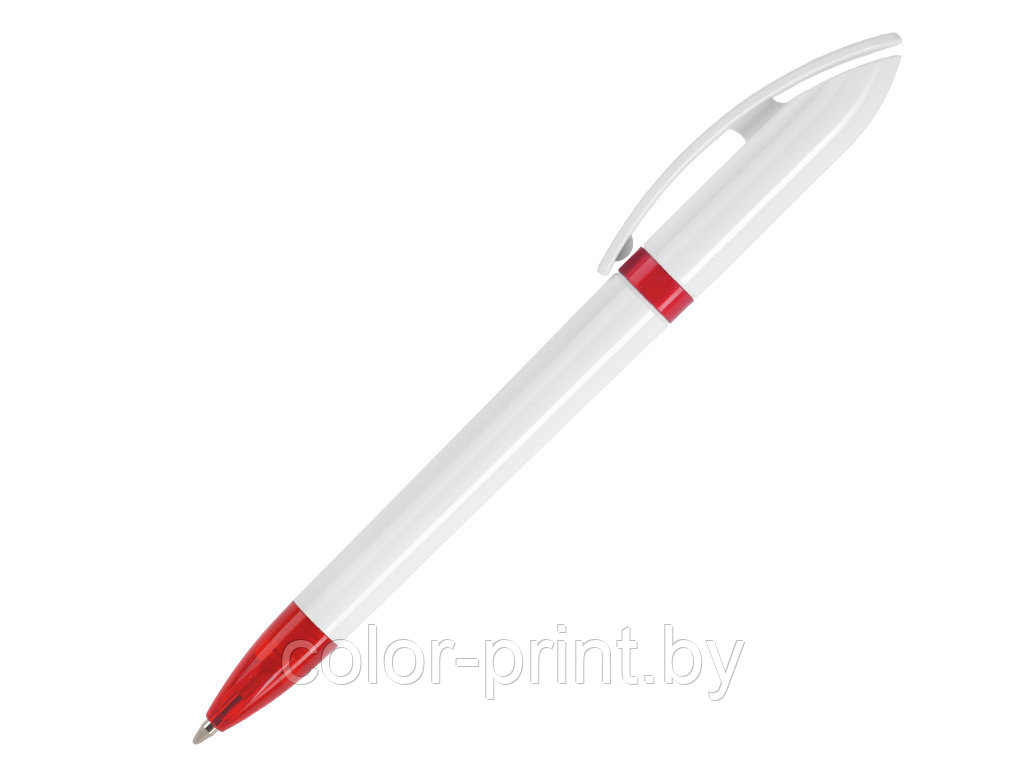 Ручка шариковая, пластик, белый/красный Polo