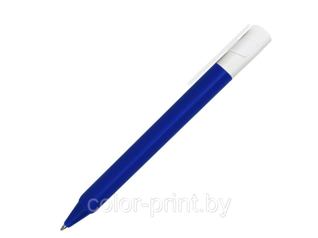 Ручка шариковая, треугольная, пластик, софт тач, синий/белый, PhonePen, фото 1