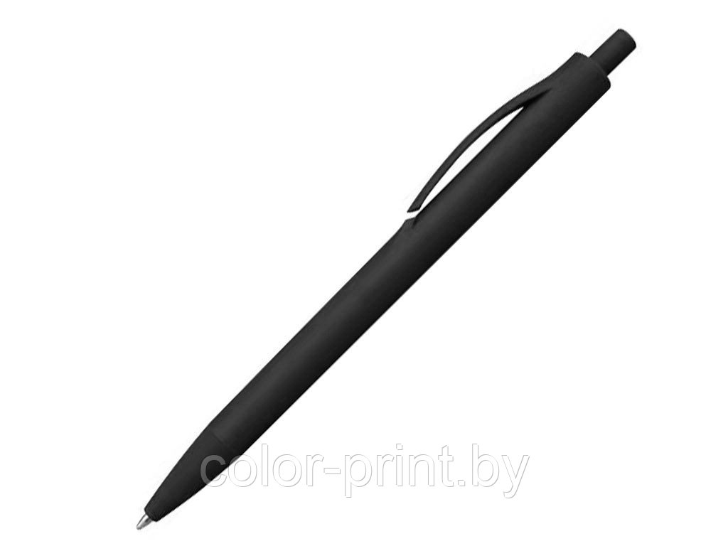 Ручка шариковая, пластик, софт тач, черный