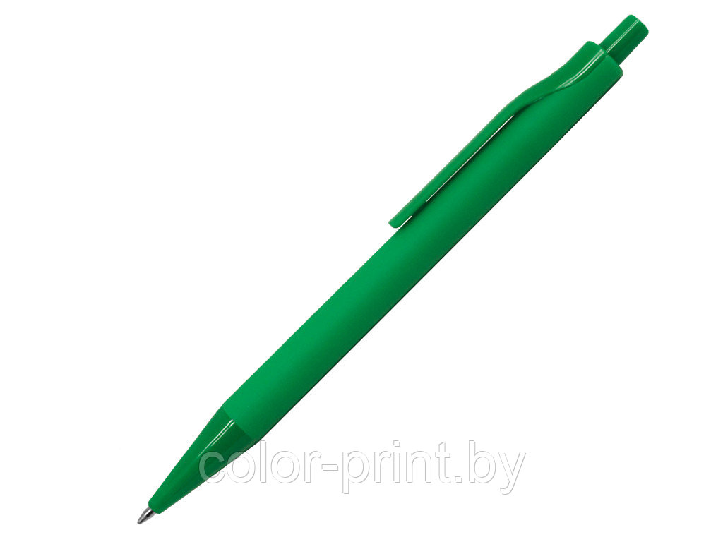 Ручка шариковая, пластик, софт тач, зеленый, Monaco