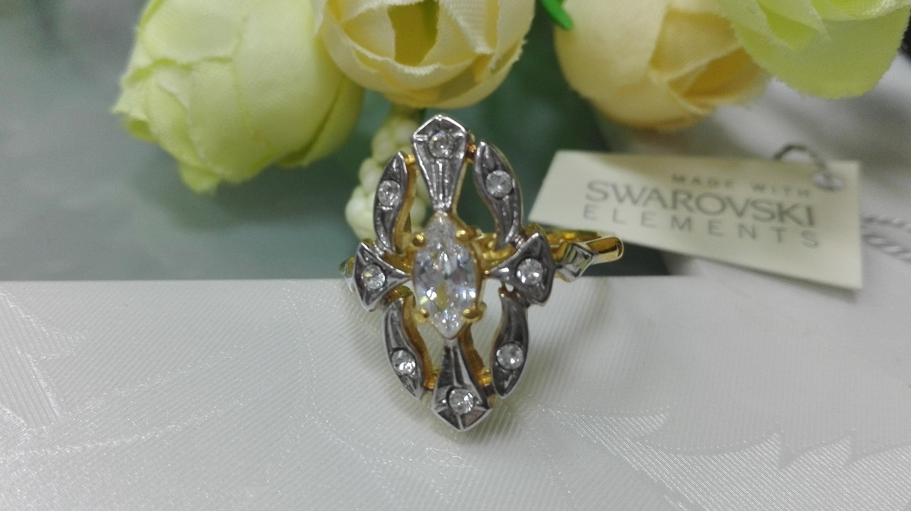 Кольцо с кристаллами Swarovski