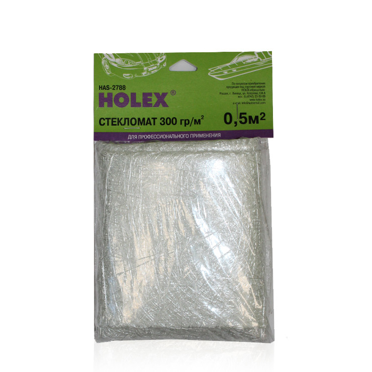 HOLEX HAS-2788 Стекломат 300 гр/м2 (0,5м2), полиэтиленовый пакет