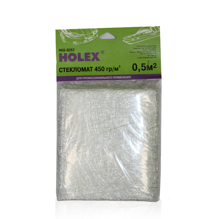 HOLEX HAS-8262 Стекломат 450 гр/м2 (0,5м2), полиэтиленовый пакет - фото 1 - id-p97411386