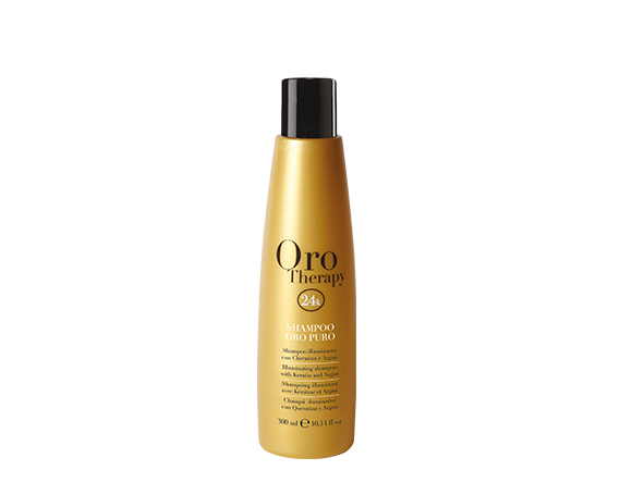 Fanola Oro Therapy 24k Oro Puro Шампунь с кератином, аргановым маслом и микрочастицами золота (300 мл)
