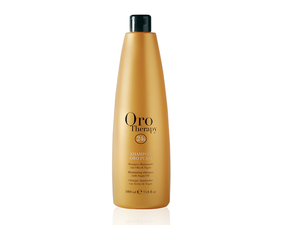 Fanola Oro Therapy 24k Oro Puro Шампунь с кератином, аргановым маслом и микрочастицами золота (1000 мл)