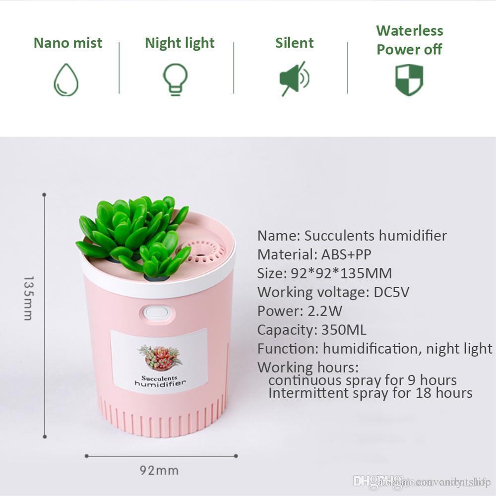 Ультразвуковой увлажнитель воздуха Humidifier Succulent - фото 5 - id-p97421336