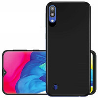 Силиконовый чехол TPU Matte Case 1mm черный для Samsung Galaxy M20