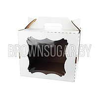 Коробка для торта с окном Белая (Беларусь, 300х300х300 мм)