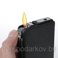 Портсигар с зажигалкой и толкателем для сигарет, микс, фото 6