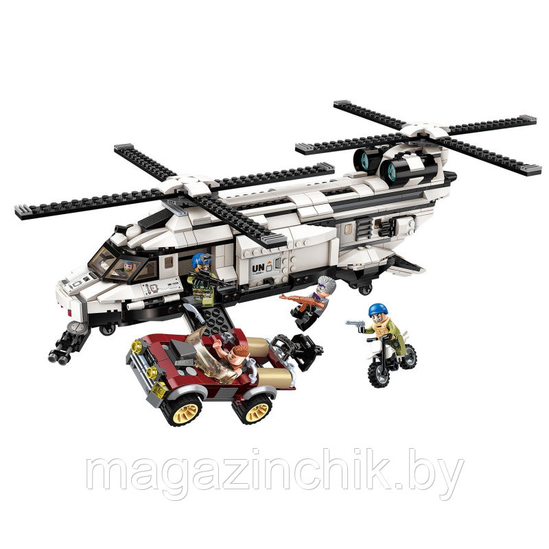 Конструктор QMAN "Секретная миссия: Военный вертолет" 3208, 648 дет., аналог Лего - фото 2 - id-p97448896