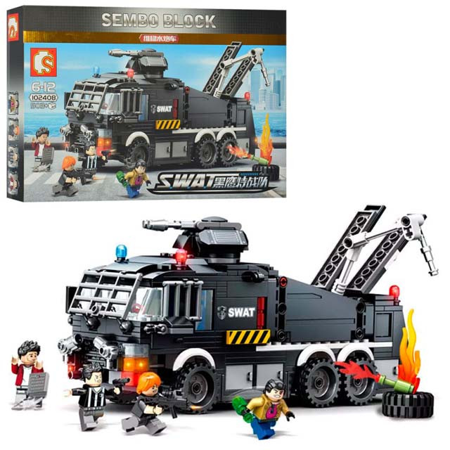 Конструктор Sembo 102408 SWAT Полицейский броневик (аналог Lego) 503 детали - фото 1 - id-p97449212