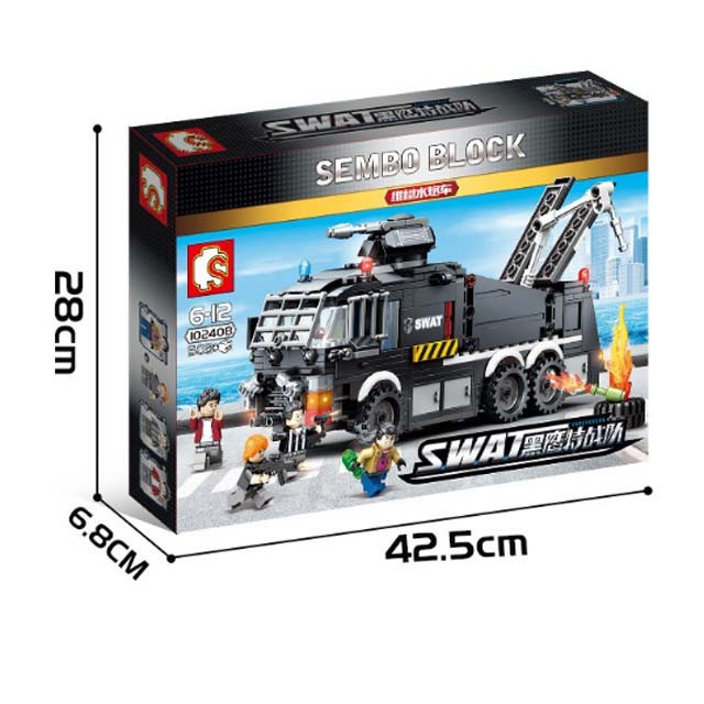 Конструктор Sembo 102408 SWAT Полицейский броневик (аналог Lego) 503 детали - фото 3 - id-p97449212