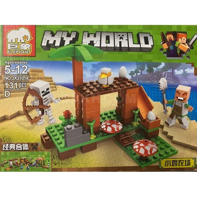 Конструктор Elephant JX31014 My World (аналог Lego Minecraft) 131 деталь