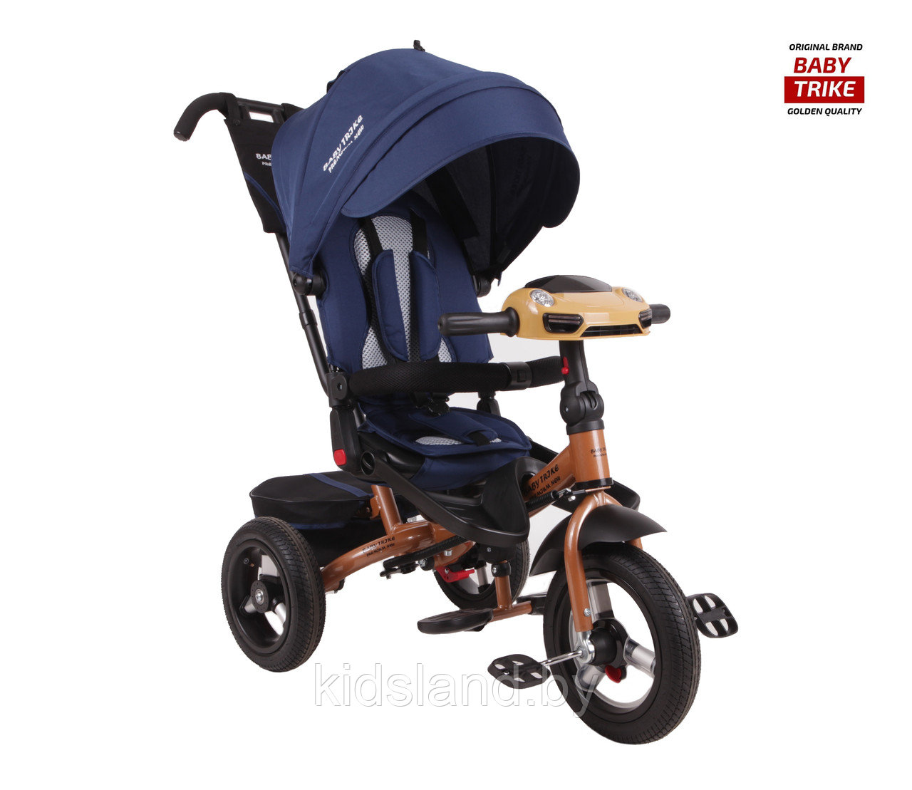Детский трехколесный велосипед Baby Trike Premium Original (синий)
