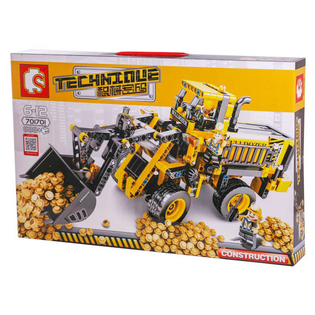 Конструктор Sembo 701701 Technique Трактор-погрузчик (аналог Lego Technic) 688 деталей