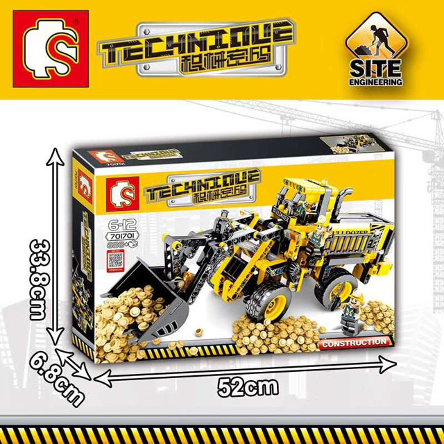 Конструктор Sembo 701701 Technique Трактор-погрузчик (аналог Lego Technic) 688 деталей - фото 2 - id-p97457180