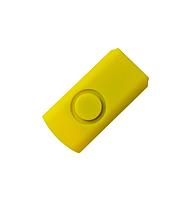 Корпус для флеш накопителя Twister, пластик Софт Тач, желтый