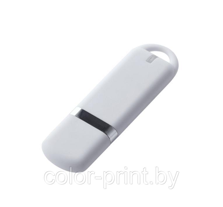 Флеш накопитель USB 2.0 Memo, пластик Софт Тач, белый/белый , 16 Gb