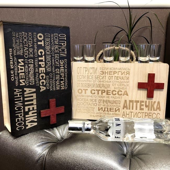 Подарочный набор «Аптечка антистресс» с рюмками 6 шт - фото 4 - id-p97485128