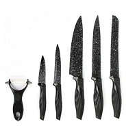 Набор ножей Сила Гранита (Kitchen King) + овощечистка (код.0160)
