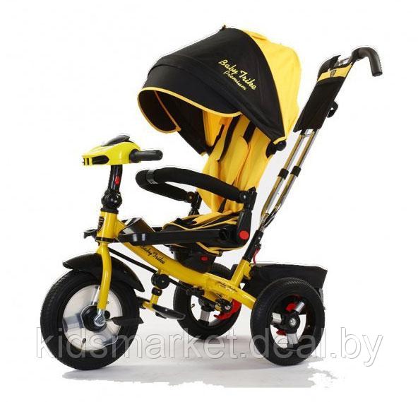 Детский трехколесный велосипед-коляска Baby Trike Premium цвет желтый - фото 1 - id-p97511740