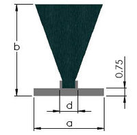 Щёточный уплотнитель вставной 4,8х25 mm Чёрный RAL7021 - 200м