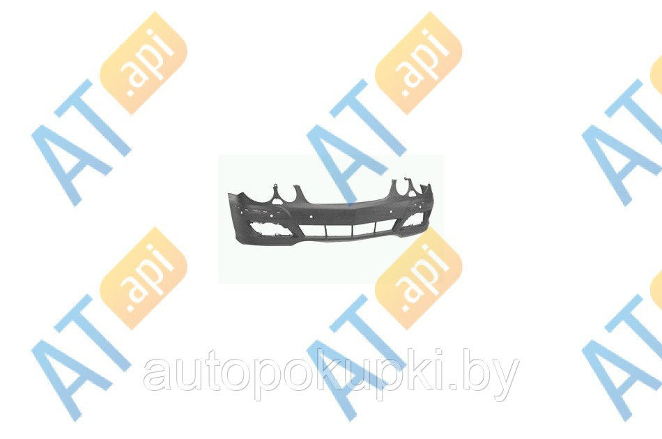 БАМПЕР ПЕРЕДНИЙ Mercedes E (W211) / Мерседес 211с 05.2006>, версия с парктроником, с омывателями ,PBZ04069BB - фото 1 - id-p1978612