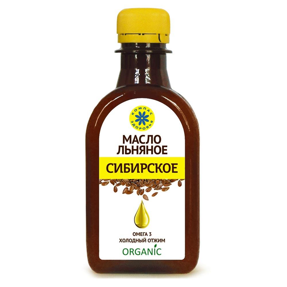 Масло льняное пищевое Сибирское, 200 мл