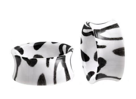 Тоннели из акрила Zebra с цветным покрытием (пара) (12мм) - фото 1 - id-p97562150
