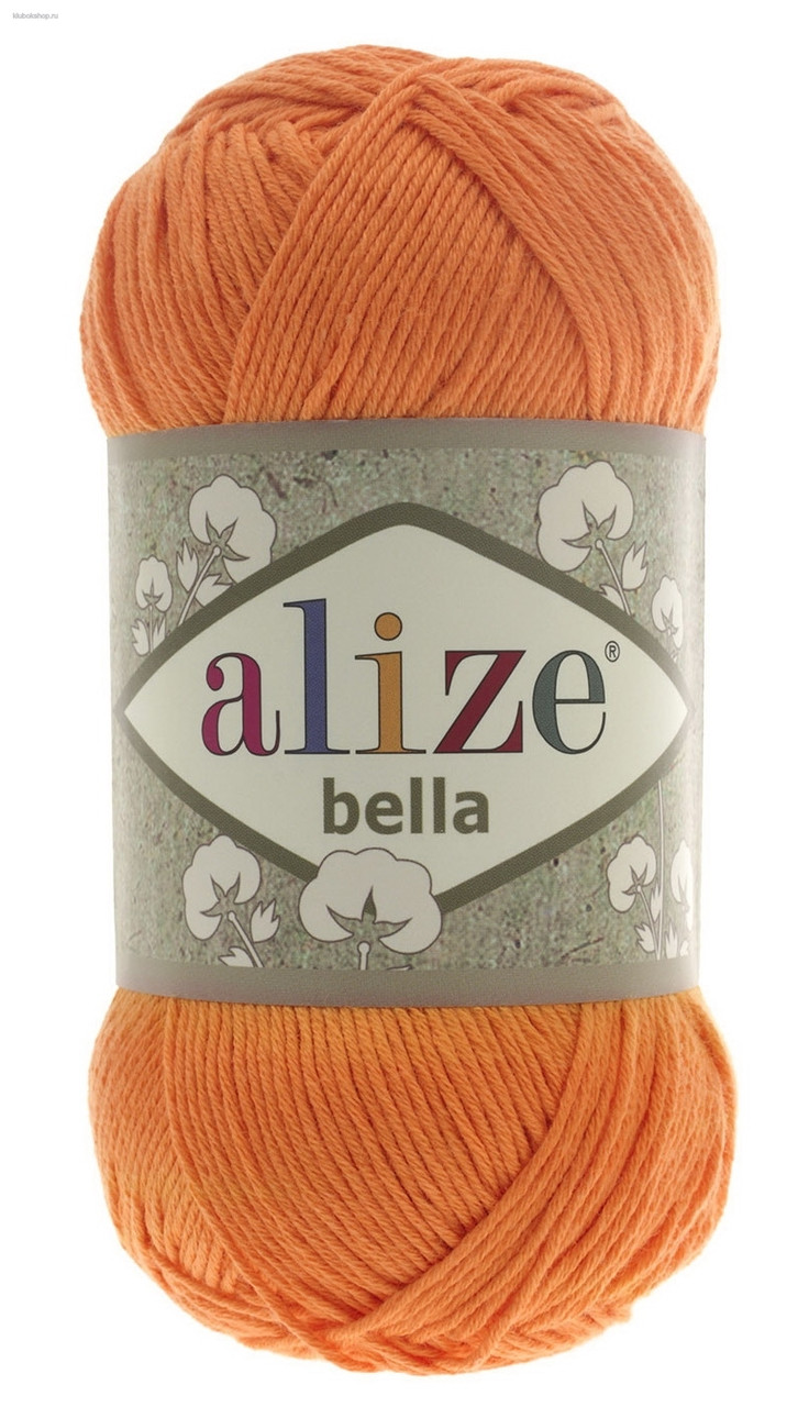 Пряжа Alize Bella (100% хлопок ) цвет 83 тыквенный