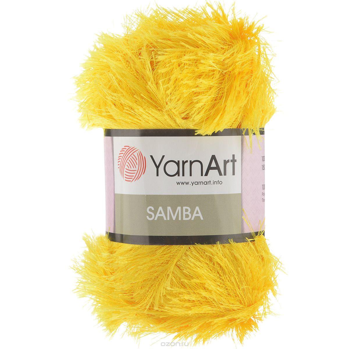 YarnArt Samba (травка) цвет 5500 ярко-желтый - фото 1 - id-p97579309