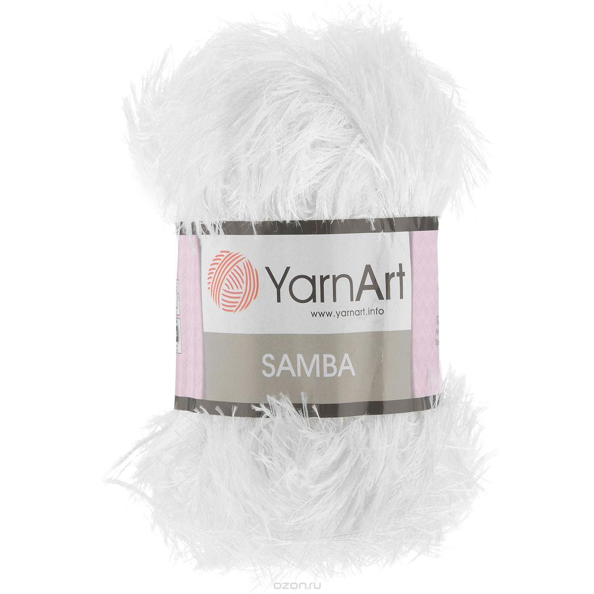 YarnArt Samba (травка) цвет 501 белый - фото 1 - id-p97579477