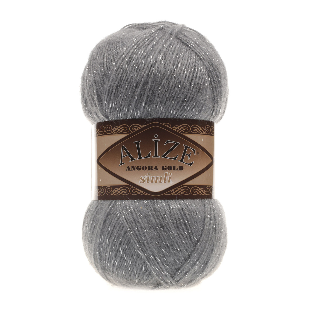 Пряжа Angora Gold Simli цвет 87 угольно-серый