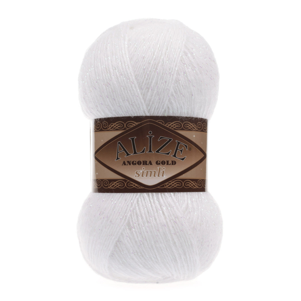 Пряжа Angora Gold Simli цвет 55 белый