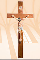Крест деревянный с распятием 65см