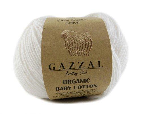 Пряжа Organic Baby Cotton цвет 415 белый - фото 1 - id-p97589874