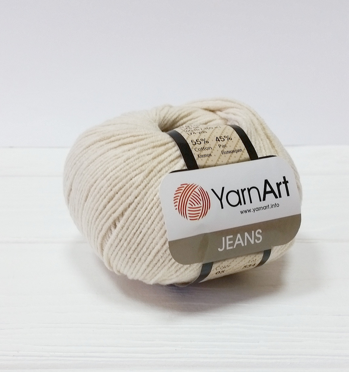 YarnArt Jeans цвет 05 лен - фото 1 - id-p97592824