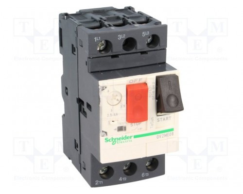 Автоматический выключатель GV2ME08 Ir=2,6 -4,0A Schneider Electric - фото 1 - id-p66302806
