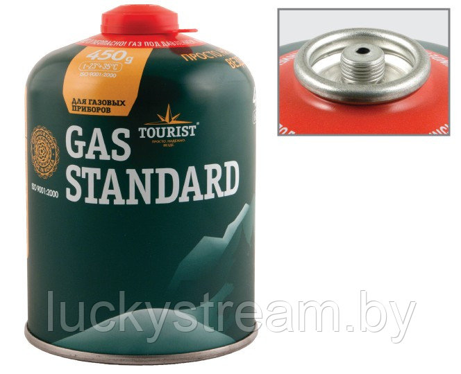 Газовый баллон с резьбой TOURIST Gas Standard 450 гр