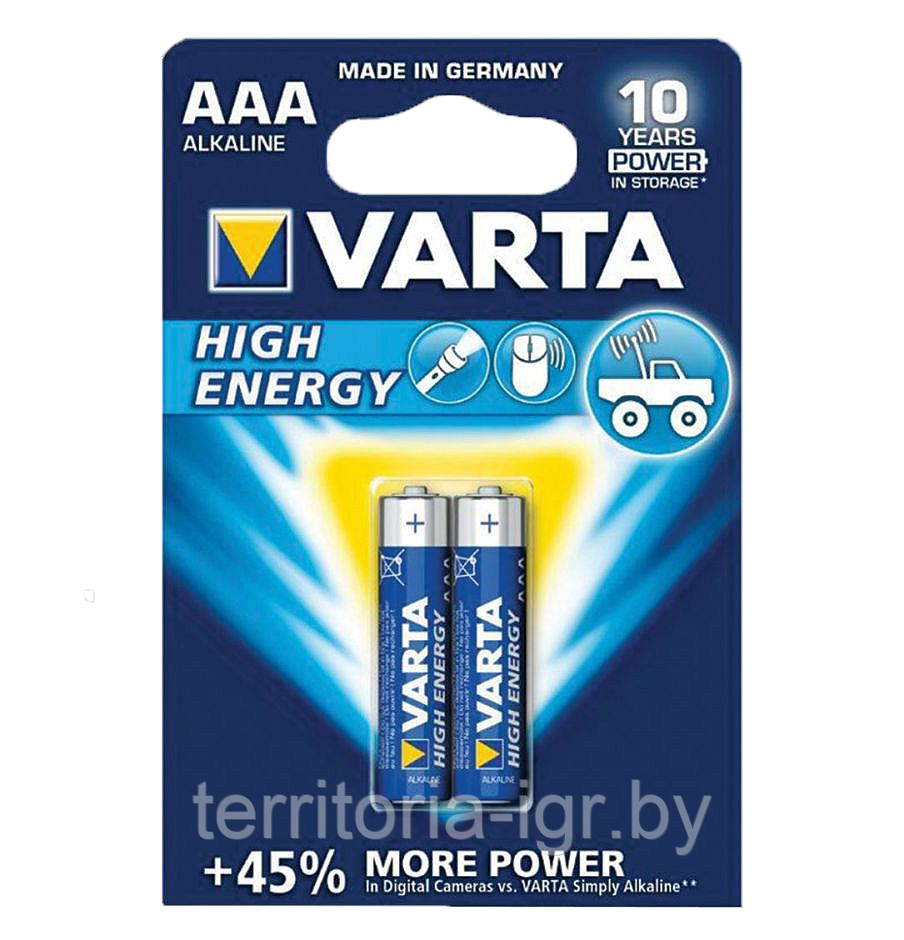 Батарейки High Energy LR03 AAA Varta