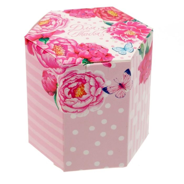 Подарочная коробка «Весенние цветы» 7,5 × 6,5 × 7,5 см