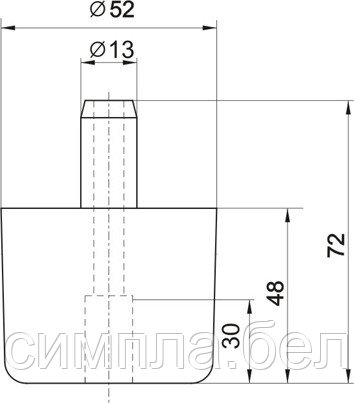 Опора мебельная 581 - фото 2 - id-p97691600