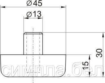 Опора мебельная 525 - фото 2 - id-p97692195