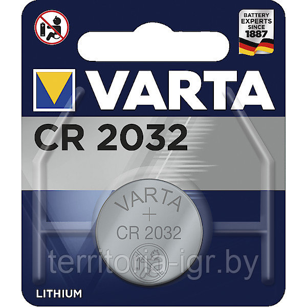 Литиевой элемент питания Lithium CR2032 Varta - фото 1 - id-p97699254