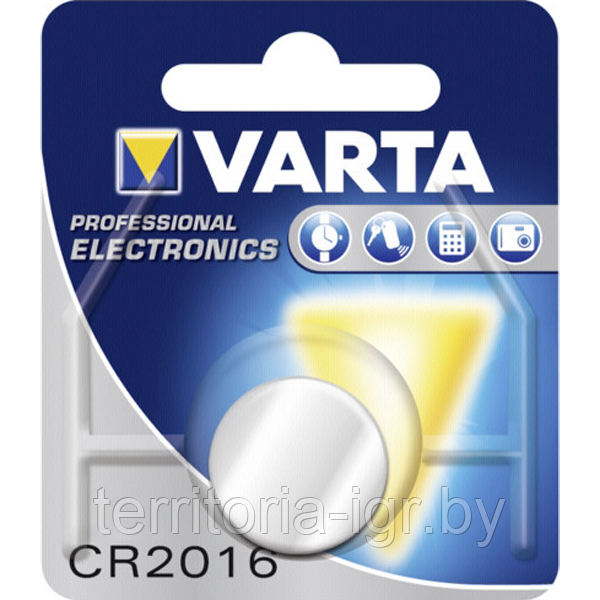 Литиевой элемент питания Lithium CR2016 Varta - фото 1 - id-p97700963