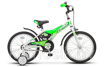 Велосипед STELS Jet 18" Z010 (от 4 до 8 лет) Бело-салатовый