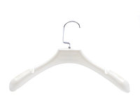 Вешалка-плечики для одежды пластмассовые, 38 см. (Белая)