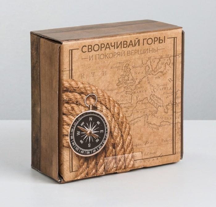 Подарочная коробка-шкатулка «Покоряй вершины» 15 × 15 × 7 см - фото 1 - id-p97784293